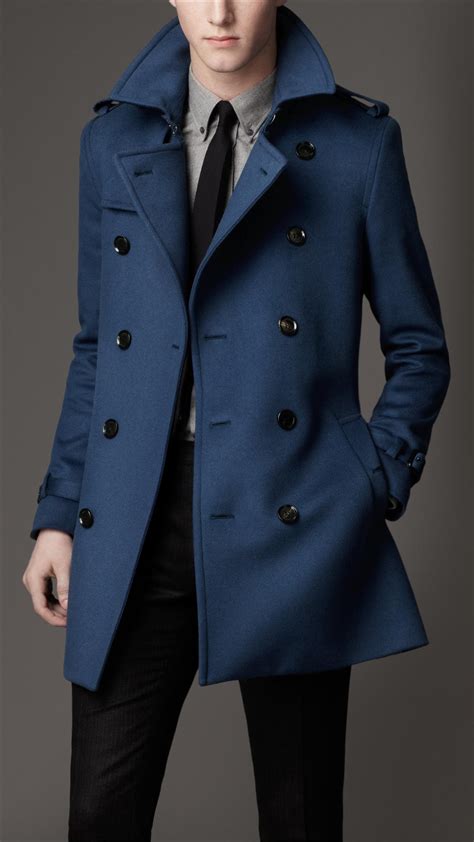 burberry blue coat mens|Burberry denim jacket men's.